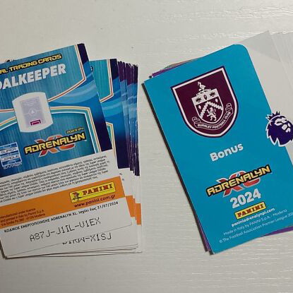 Panini football cards and stickers used, pack of 23 cards and 13 stickers