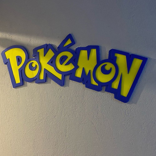Large Pokémon logo wall decor