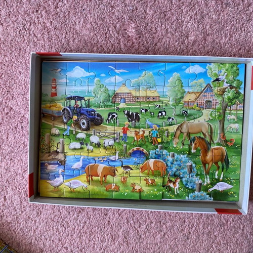 3 Puzzle with Animals unused, 48 Pieces Each