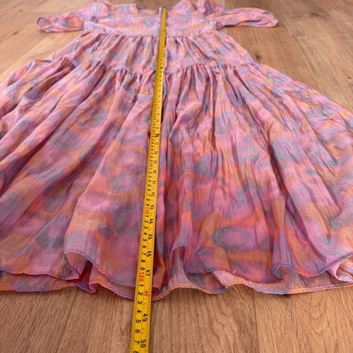 & Other Stories Voluminous Puff Sleeve Midi Dress Size S like new, colorful