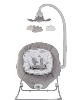 Kikka Boo Electric Baby Relax Clouds with Music and Vibration Grey up to 9kg