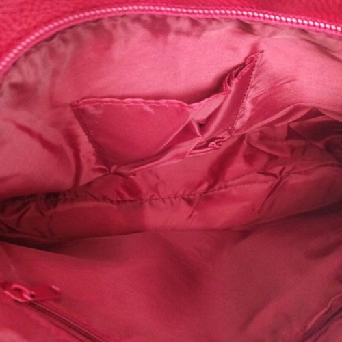 Leather shoulder bag new, red