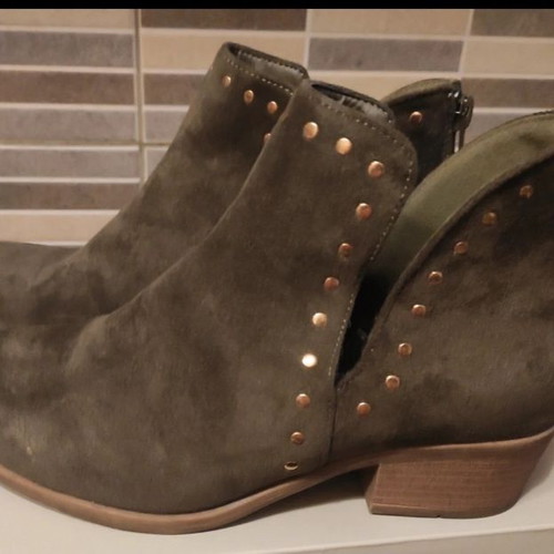 Jenny Fairy ankle boots khaki like new, size 38