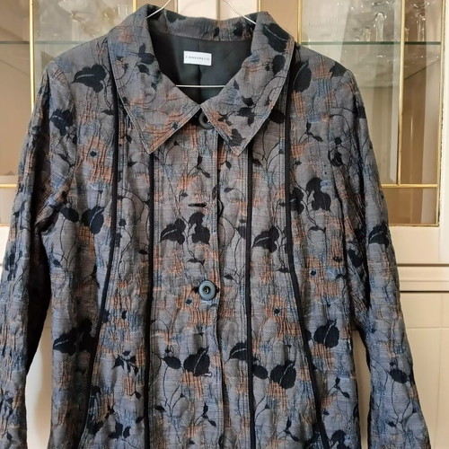 Finnkarelia vintage women's jacket medium, like new, black and gray