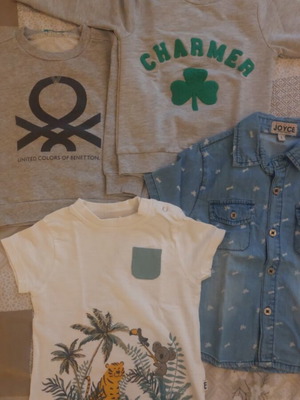 Boy's t-shirts used, pack of 4, size 12-18 months