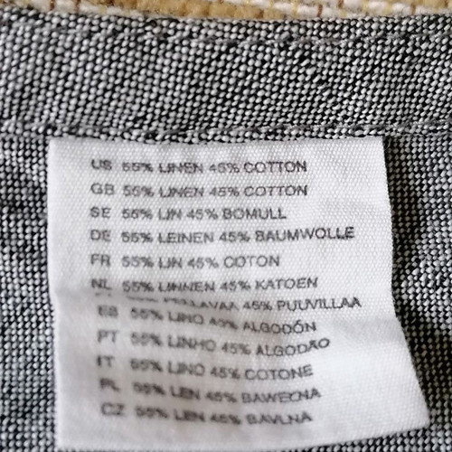H&M linen cotton skirt like new, size L/XL, gray
