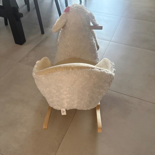 Kikka Boo rocking sheep with wooden base used, suitable from 12 months