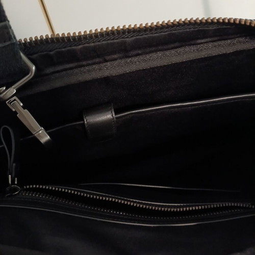 Leather laptop bag Marks & Spencer new, black, three inner pockets