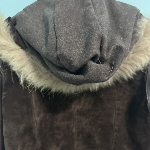 Toi&moi Genuine Leather Jacket used, suede with fur and sherpa, size M