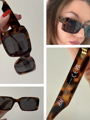 H&M chic tortoiseshell sunglasses new with dark polarized lenses