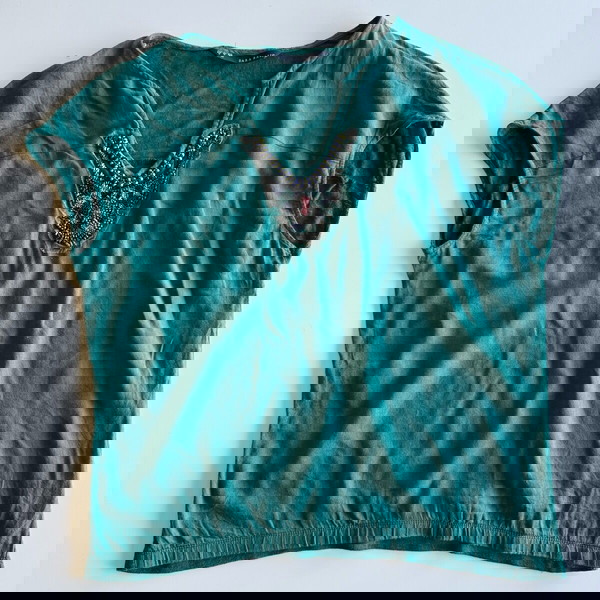 Zara Μπλούζα Πράσινη Medium
