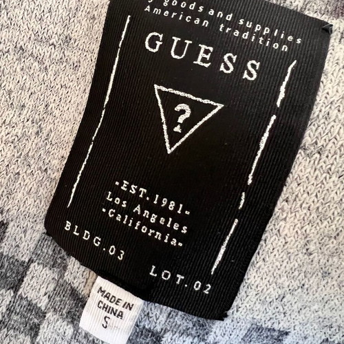 Guess long ice grey faux fur coat like new, size S
