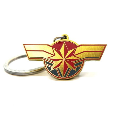 Marvel Captain Marvel Logo Metal Collectible Keychain like new