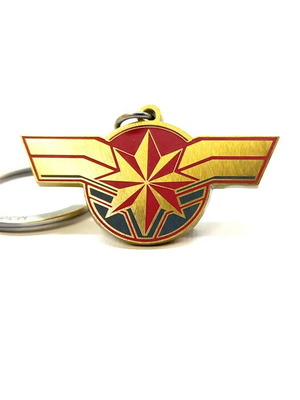 Marvel Captain Marvel Logo Metal Collectible Keychain like new