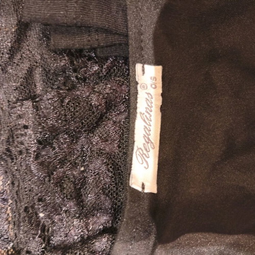Regalinas blouse new, black with lace, size S