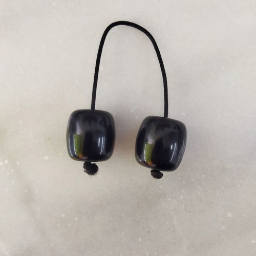 Begleri made of vinyl like new, black with 2 large beads
