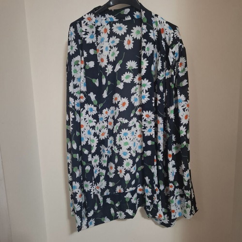 Floral Kimono dark blue one size like new