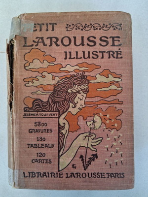 Petit Larousse Illustre λεξικό μεταχειρισμένο, γαλλικά, έκδοση 1917