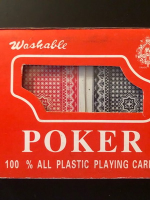Pair of plastic washable playing cards like new