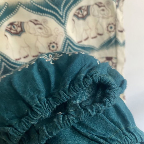 Salvari hippie shop rayon, like new, one size, white and green