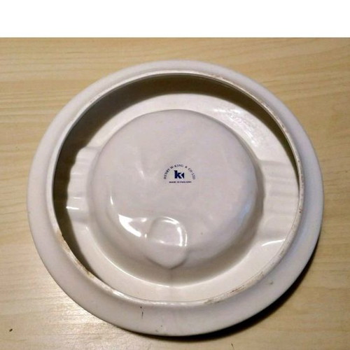 Heineken vintage collectible ashtray used, large ceramic