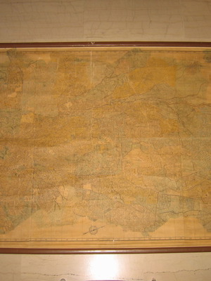 Athens Map 1917 used, political, hand-colored