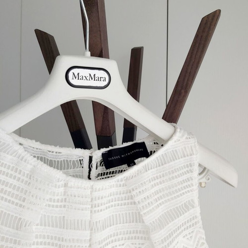 Top Tassos Mitropoulos with guipure lace, size small, like new, white