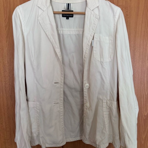 Calvin Klein Jeans jacket used, size Medium, white