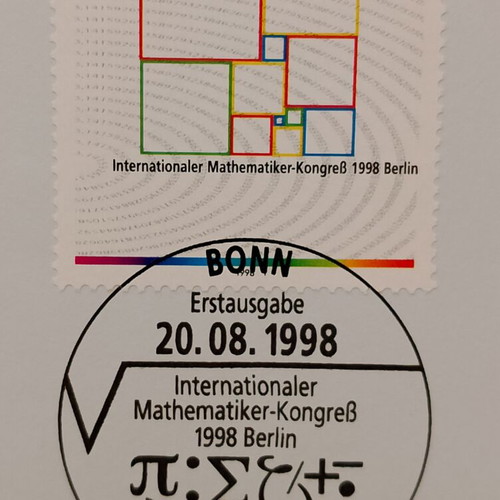 German stamp 1998 first day cover Bonn, mint sealed block of four