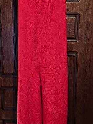 Women's red jumpsuit, one size