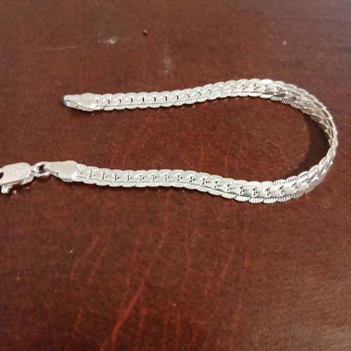 Silver-plated bracelet new, wrist or ankle