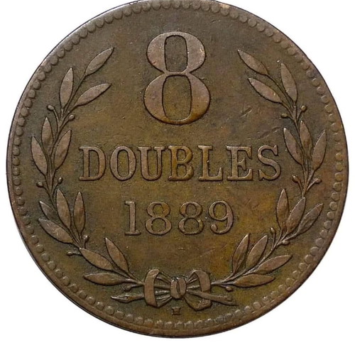 Guernsey Island 8 Doubles 1889 used (English Channel)