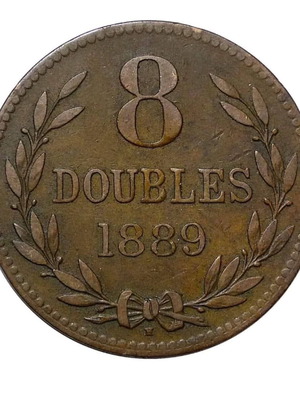 Guernsey Island 8 Doubles 1889 used (English Channel)