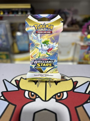 Pokémon TCG Brilliant Stars Shaymin booster pack σε προστατευτικό sleeve, Factory Sealed