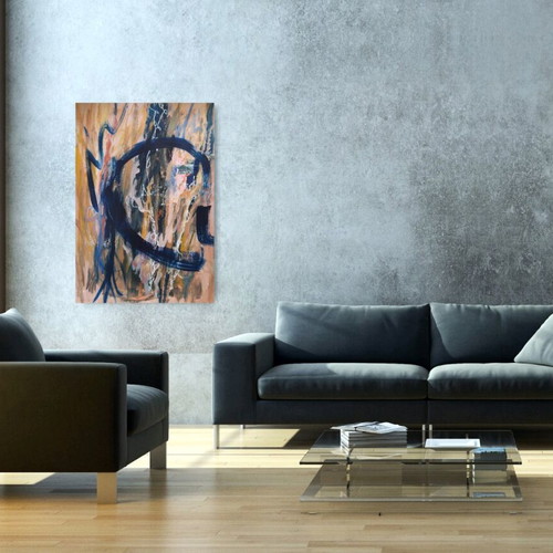 The Liberation of Athens Abstract Mixed Media Painting Original 102x72cm