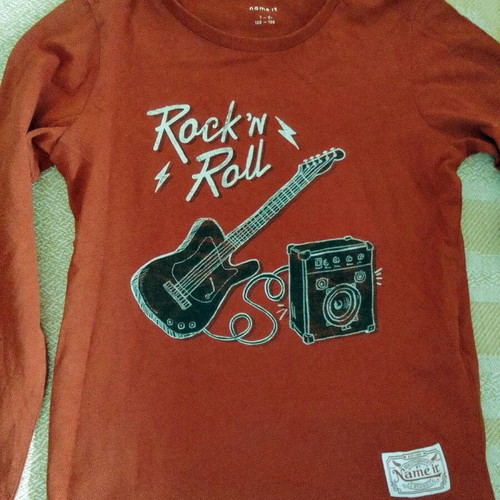 Long-sleeve thin red shirt for boy 7-8 years new