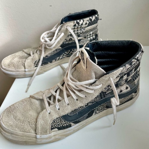 Vans unisex suede sneakers used, size 40, black and gray