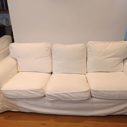 Ektorp Ikea 3 Seater Sofa Like New, White