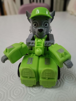 Paw Patrol figure like new, green transformer toy