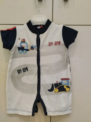 Baby short-sleeve romper DMN like new