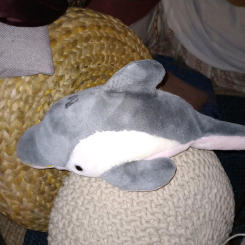 Plush dolphin new, can be used as a pillow
