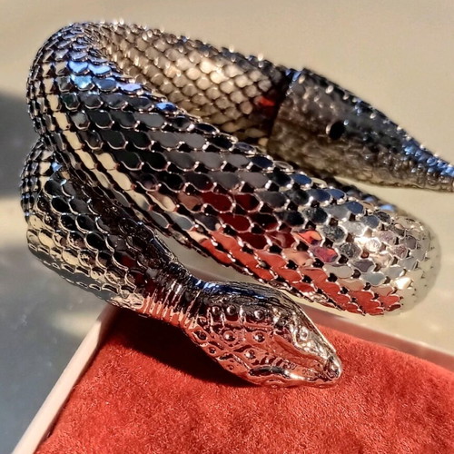 Whiting & Davis snake bracelet like new, stainless steel plated