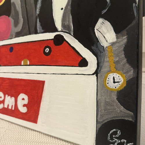 Supreme × Bape × Chrome Hearts Pool Night artwork