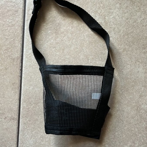 Dog muzzle black 100% polyester large new