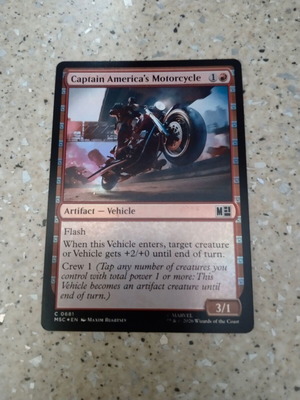 Magic the Gathering Captain America's Motorcycle foil κάρτα καινούργιο