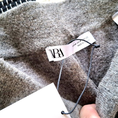 Zara knit wool pants new, comfortable fit, size L, gray
