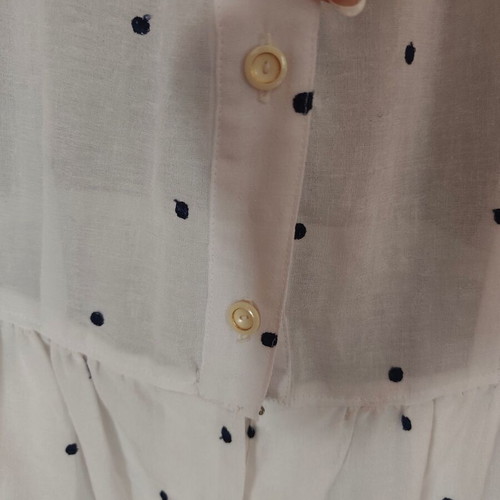 Vintage white dress with blue roses, like new, sizes L to XXL