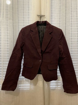 Bordeaux jacket like new, velour fabric, size S-M
