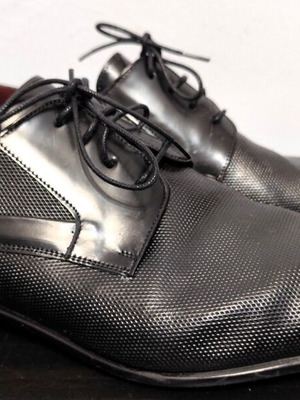 Damiani men's leather shoes size 44 like new, black