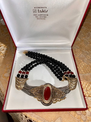 Gold-plated necklace used, dating around 1930